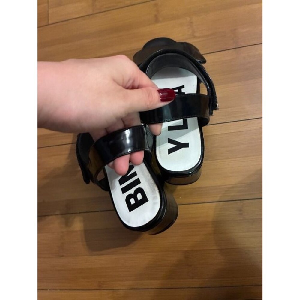 Bimba y Lola platform sandals Black US 7.5 - Picture 3 of 5